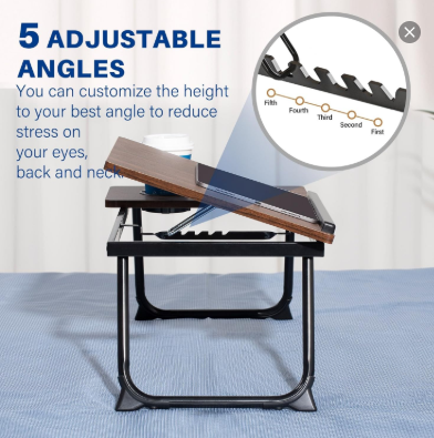 Tabletop adjusts to 5 angles
