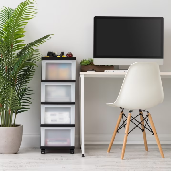 4-drawer narrow storage cart