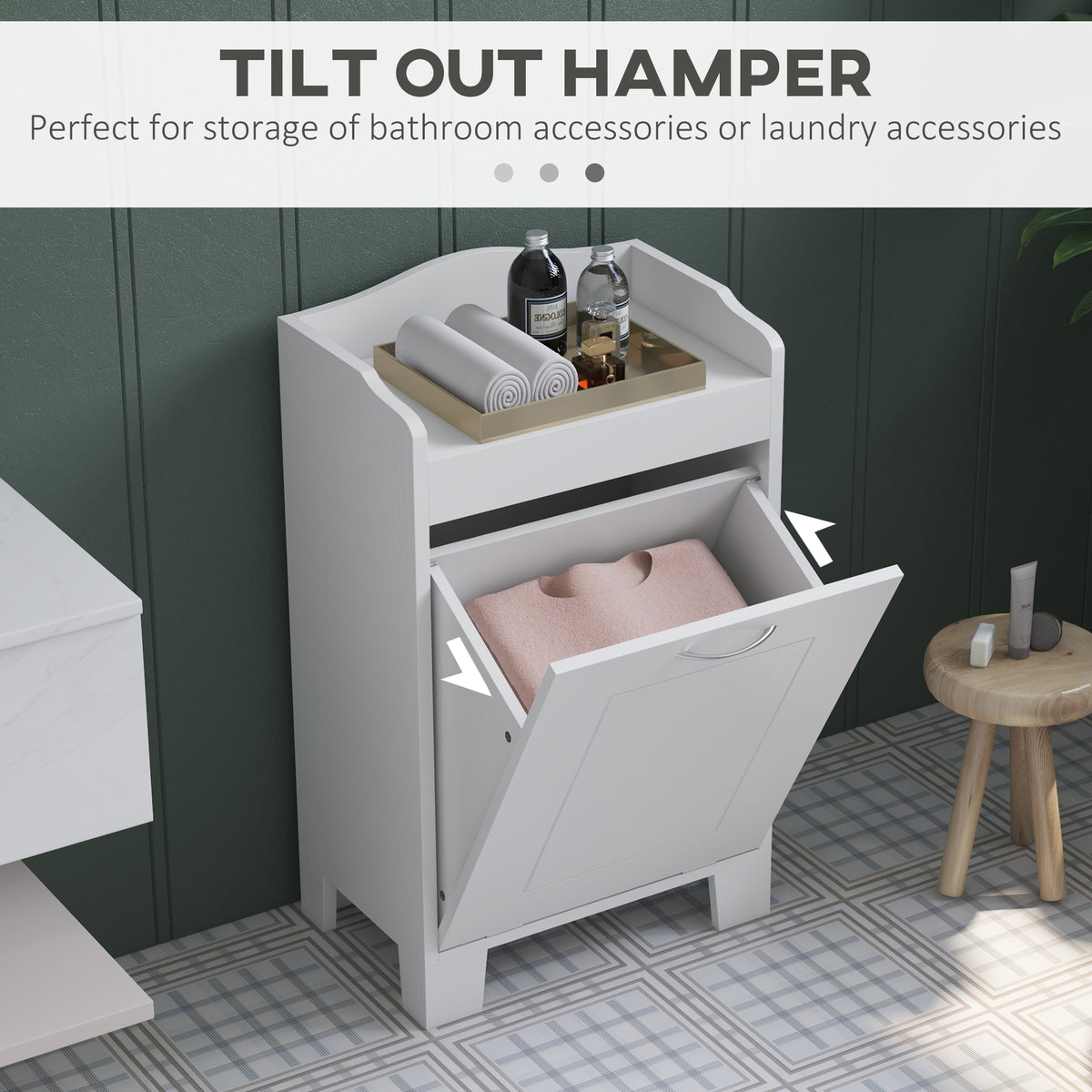 31in tilt-out laundry hamper cabinet