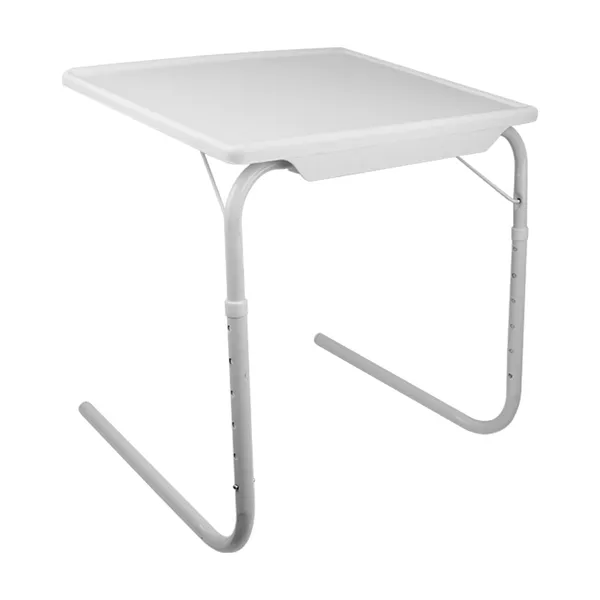 White folding TV tray table
