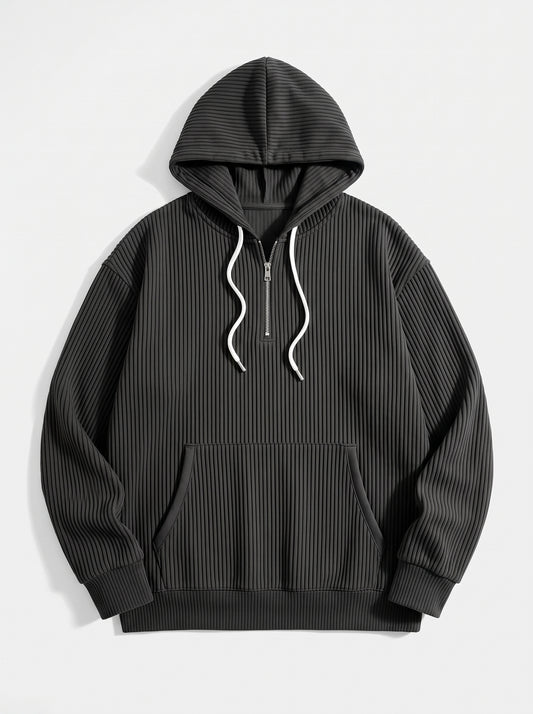 Corduroy Quarter-Zip Hoodie