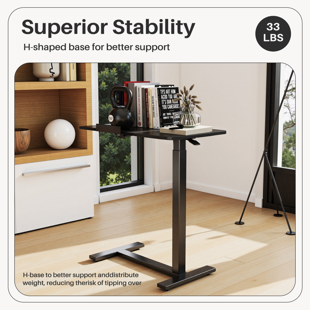 H-shaped base for stability