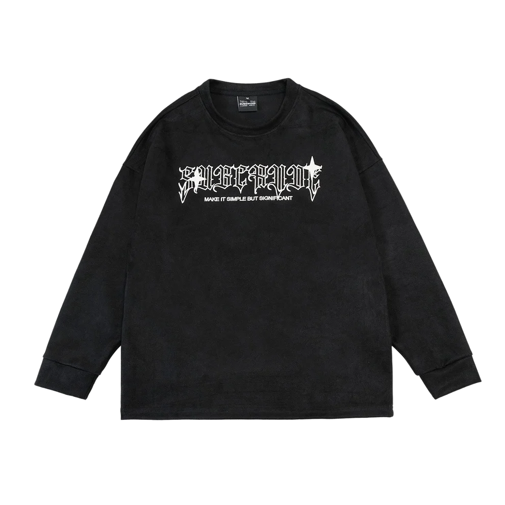 Gothic Text Star Graphic Longsleeve