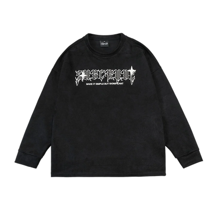 Gothic Text Star Graphic Longsleeve