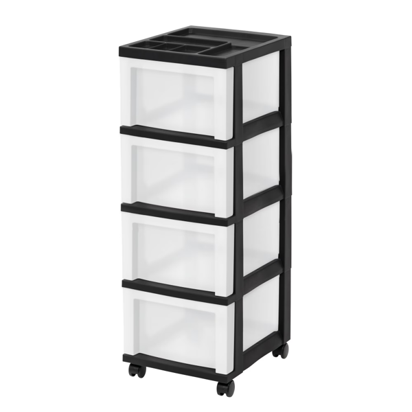 4-drawer narrow storage cart