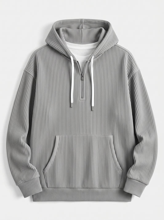Corduroy Quarter-Zip Hoodie