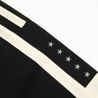 Contrast Stripe Hip-Hop Shorts – Colour-Block, Star Detail