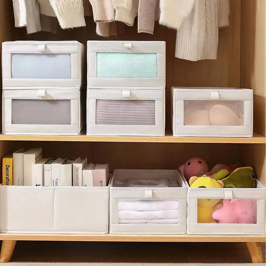 4-piece foldable closet bins