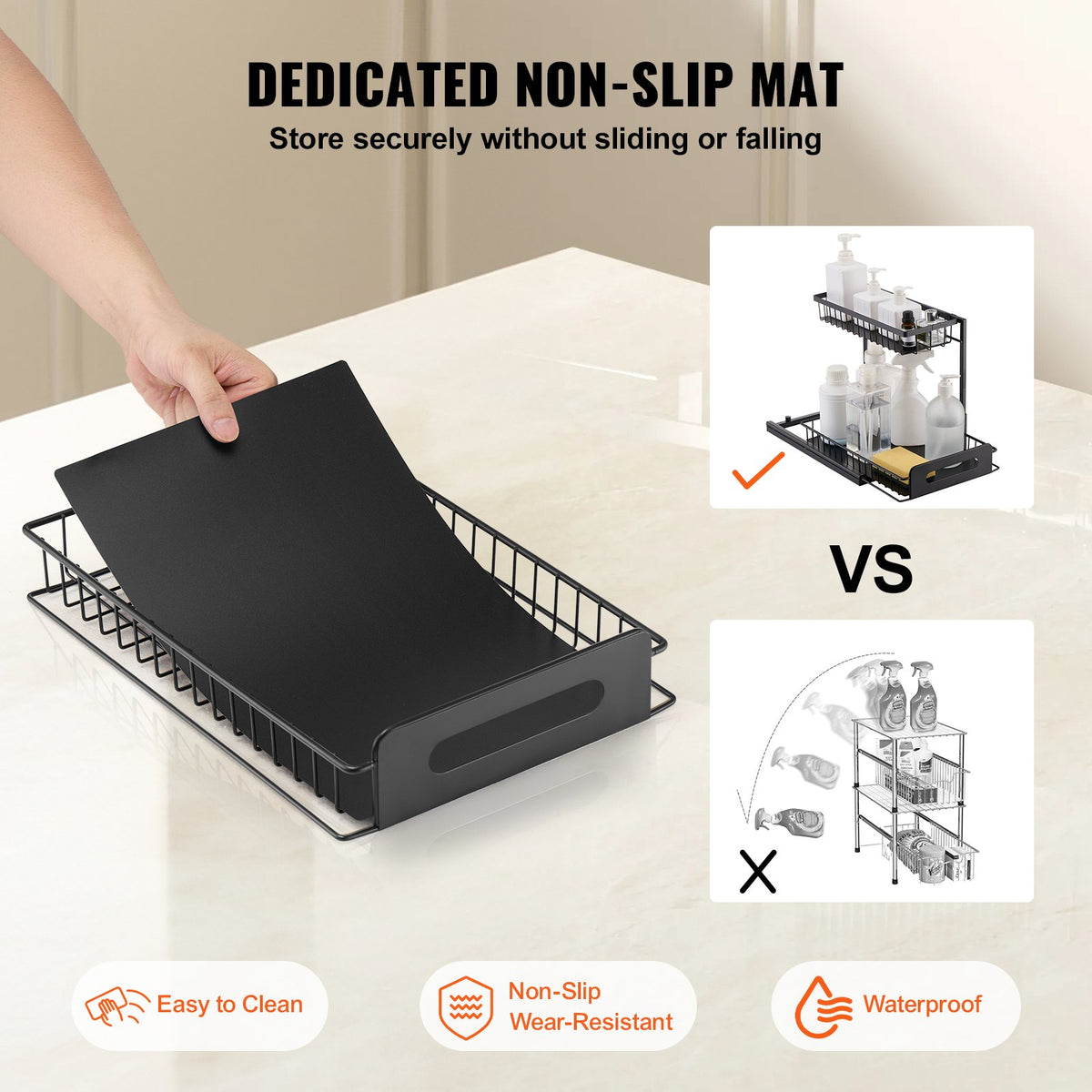 2-tier pull-out under-sink organizer