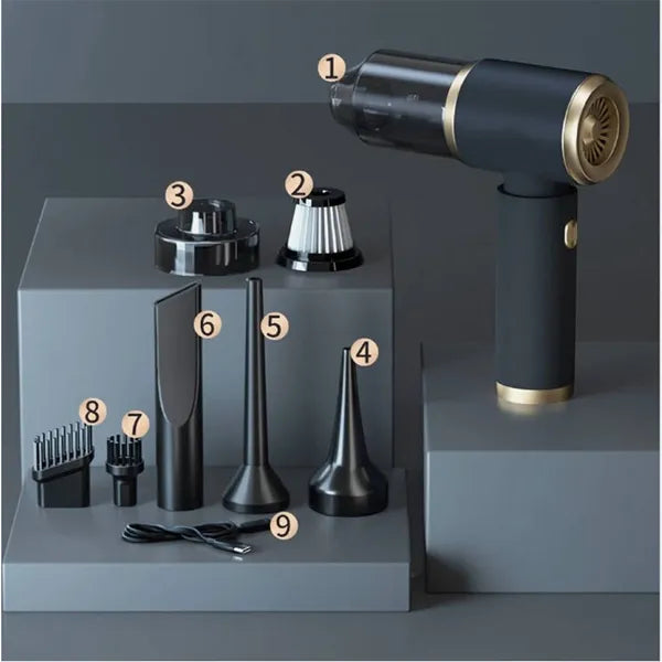 4-in-1 mini handheld vacuum with attachments