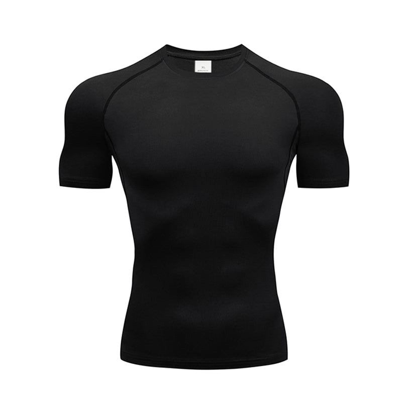 Black compression training tee