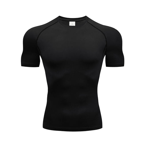 Black compression training tee