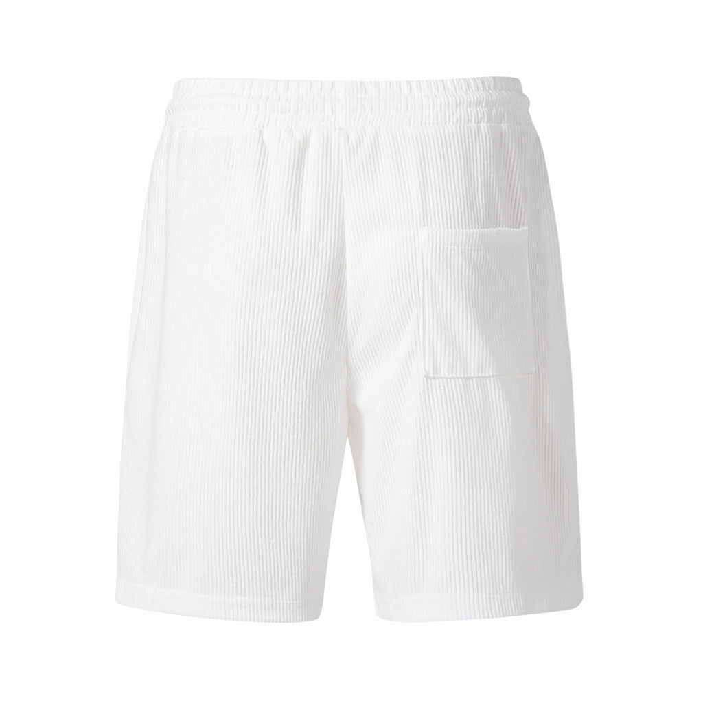 Corduroy shorts back view with pocket