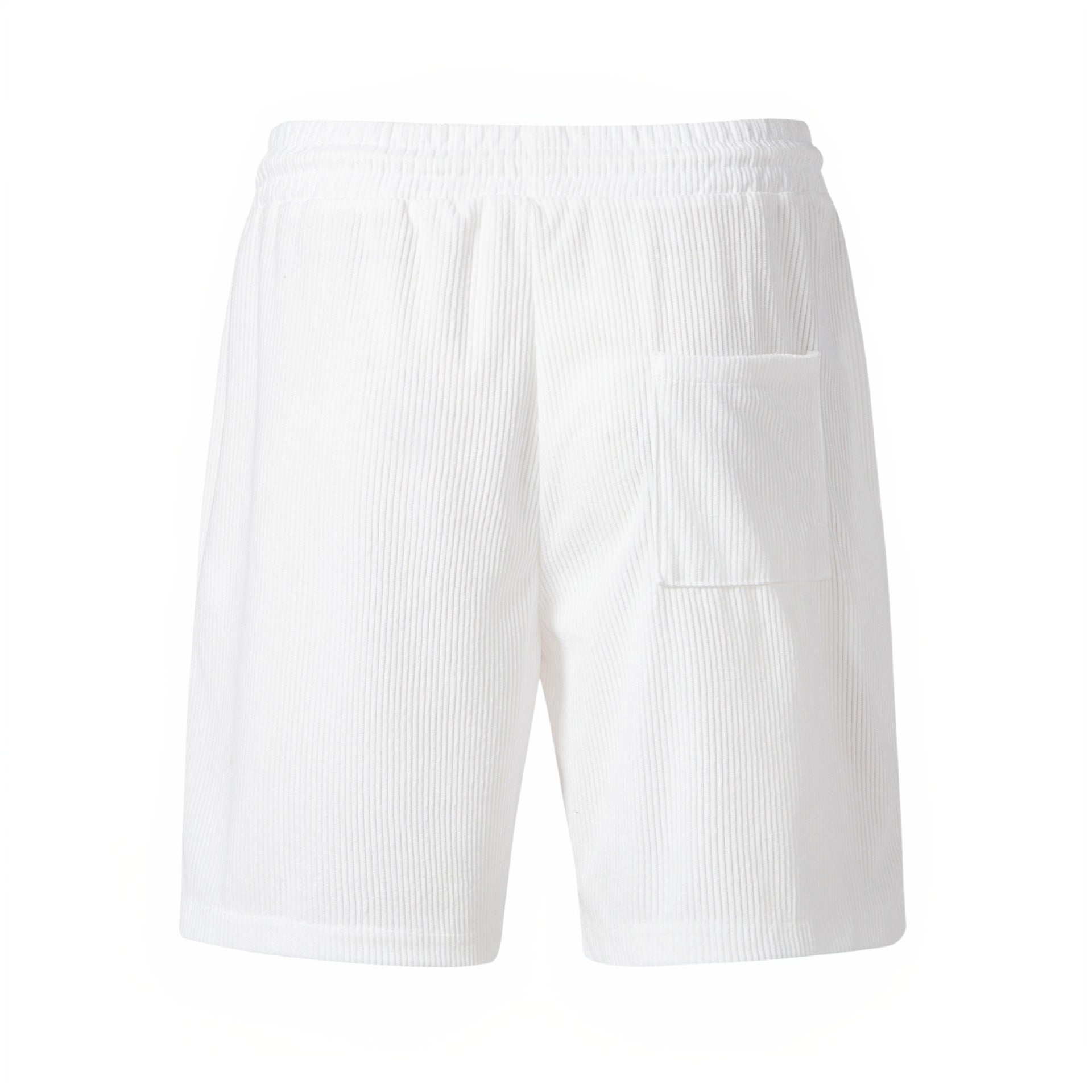 Corduroy shorts back view with pocket
