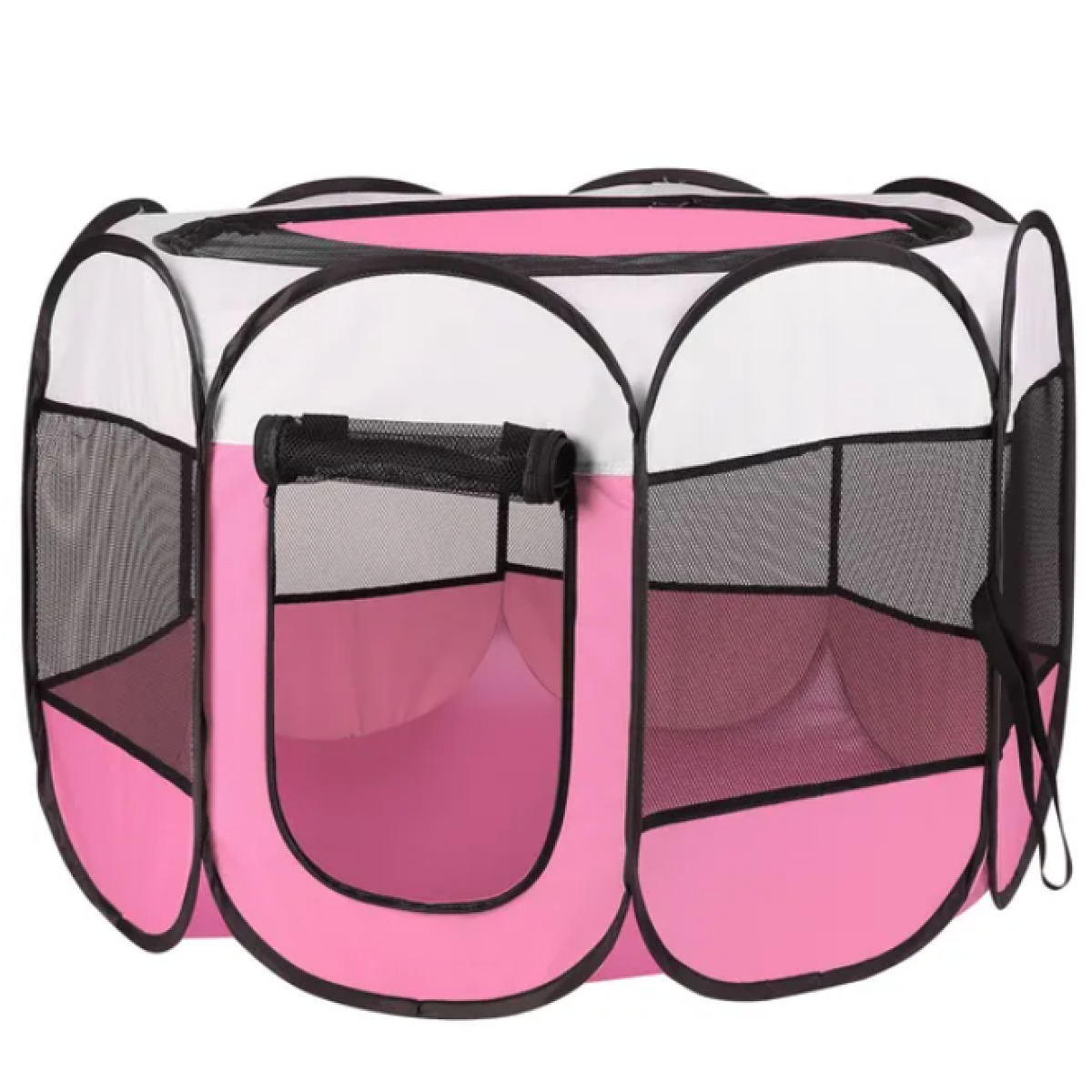 Portable Foldable Pet Fence - Sports Pen Playpen for Dogs & Cats, Pink