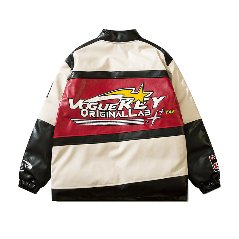 Creative Embroidery Men And Women Thick Cotton-padded Jacket - Back