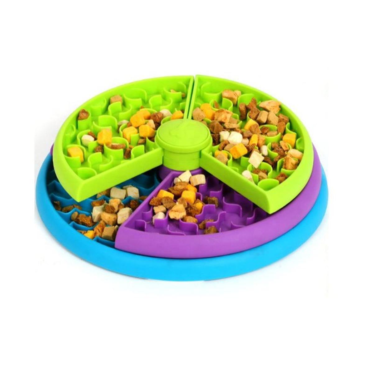 3-in-1 Slow Feeder Puzzle Bowl for Dogs & Cats - Lick Mat, Anti-Choking Slow Feeder &amp; Interactive Feeding Toy
