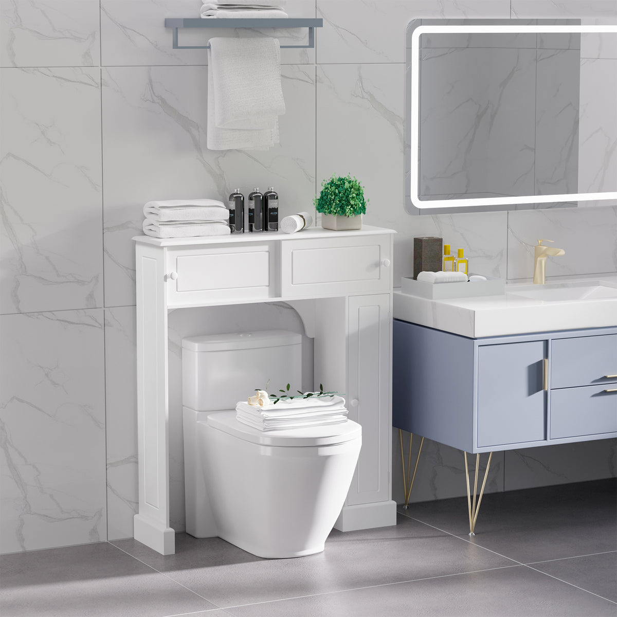 Over-the-toilet bathroom cabinet