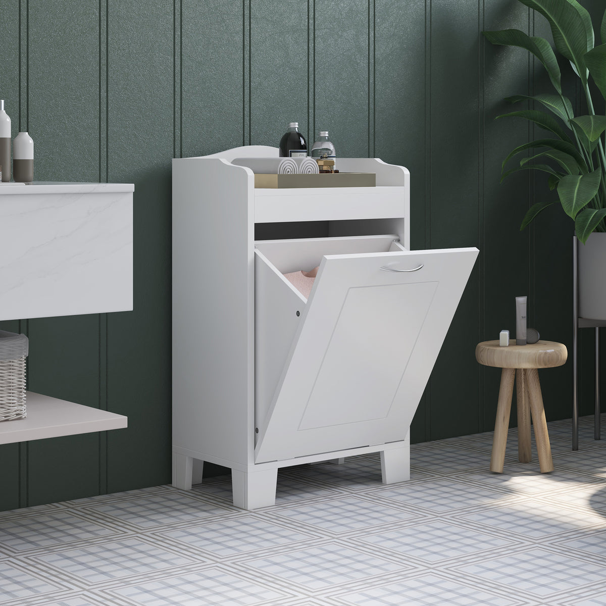 31in tilt-out laundry hamper cabinet
