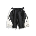 Colour-block stitched shorts front view