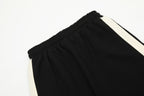 Contrast Stripe Hip-Hop Shorts – Colour-Block, Star Detail