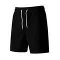 Black corduroy drawstring shorts