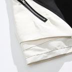 White side panel and zip pocket detail