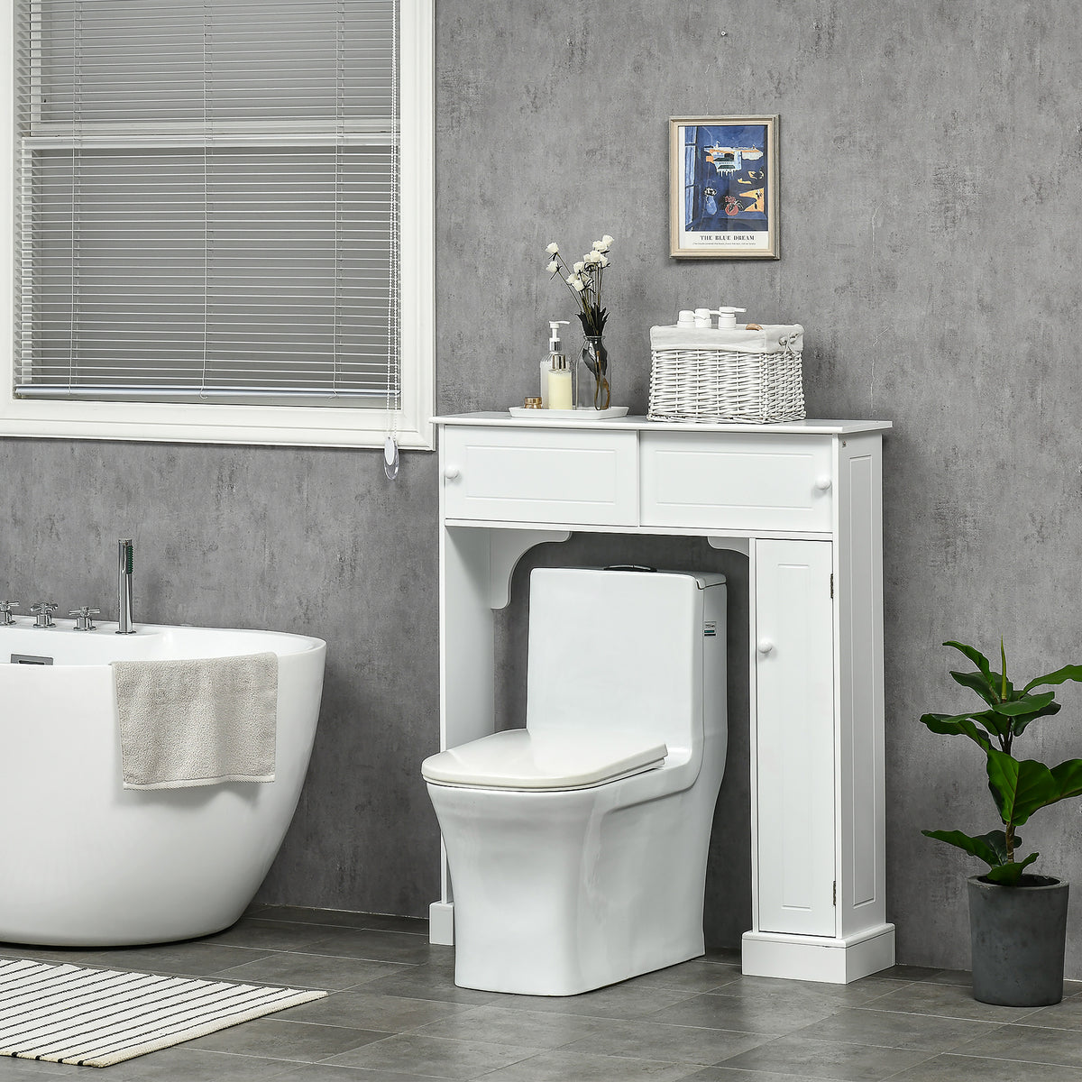 Over-the-toilet bathroom cabinet