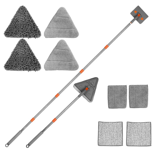 Baseboard and wall cleaner mop