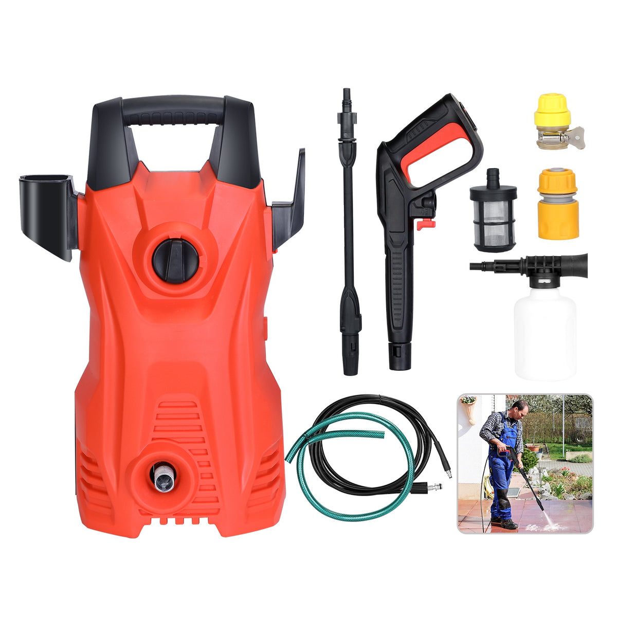 Electric pressure washer, 1740 PSI