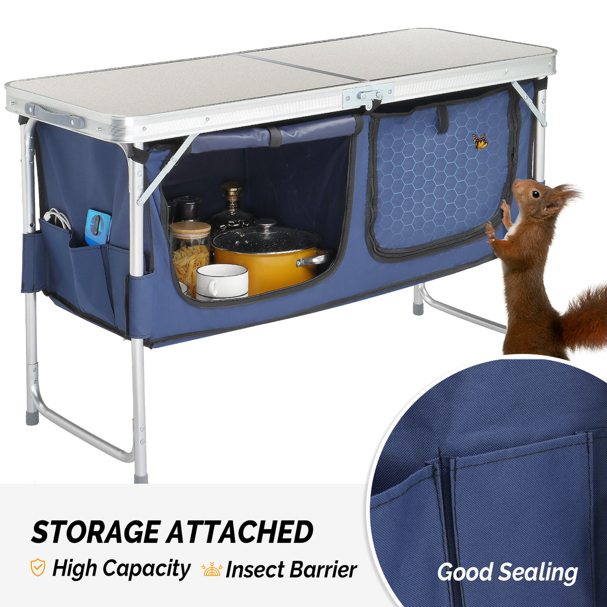 Attached storage compartments