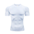 White compression training tee