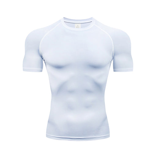 White compression training tee