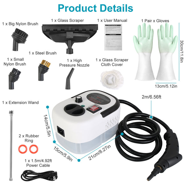 Handheld steam cleaner, 2500W