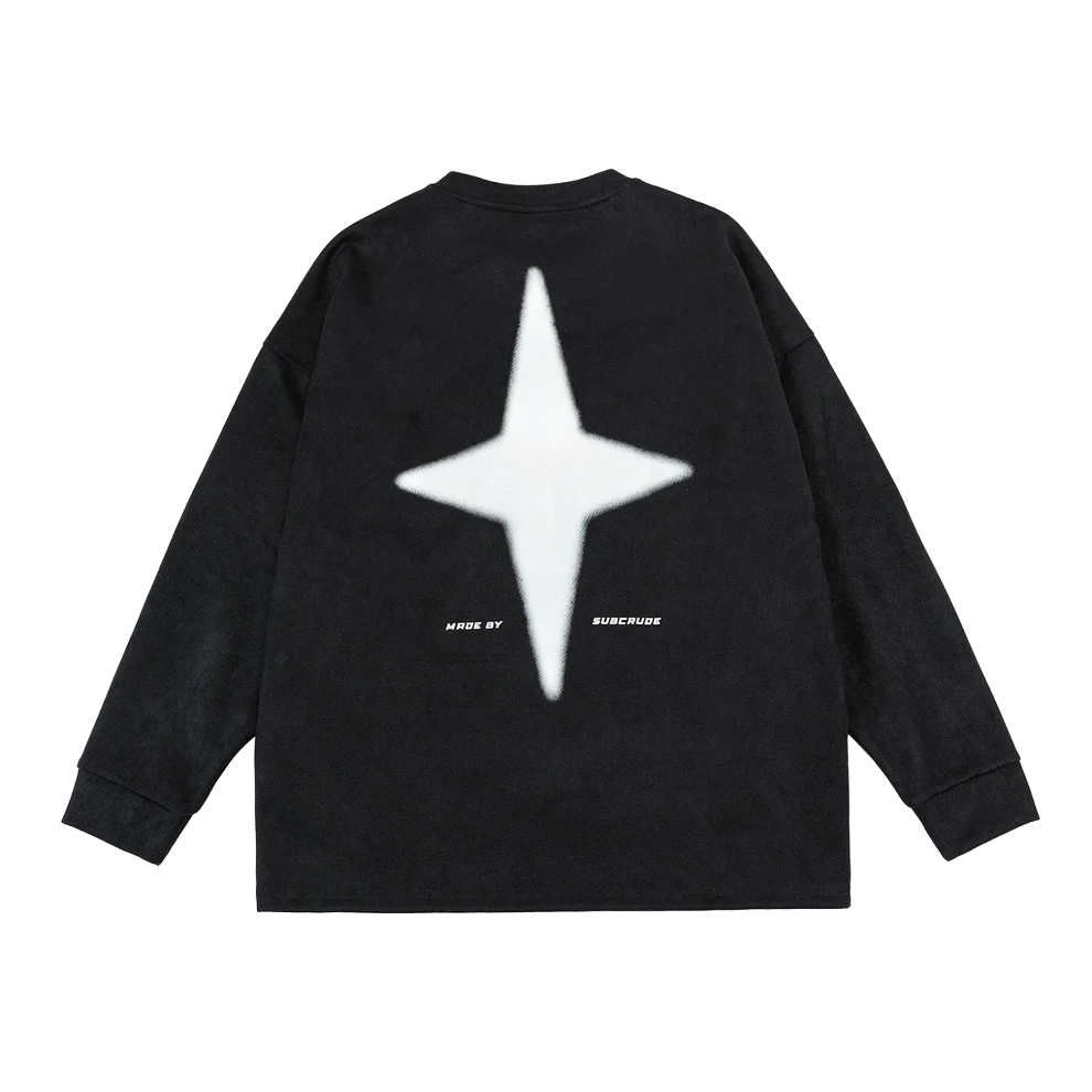 Gothic Text Star Graphic Longsleeve