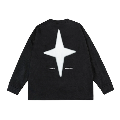 Gothic Text Star Graphic Longsleeve