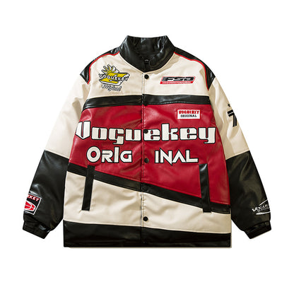 Creative Embroidery Men And Women Thick Cotton-padded Jacket - Front