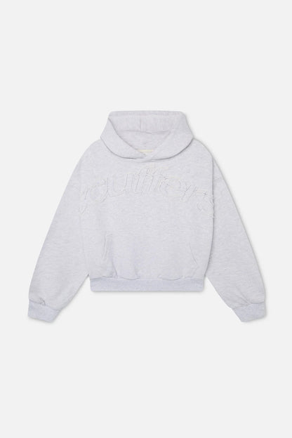 Loose Letter Pullover Hoodie For Men And Women - Gray