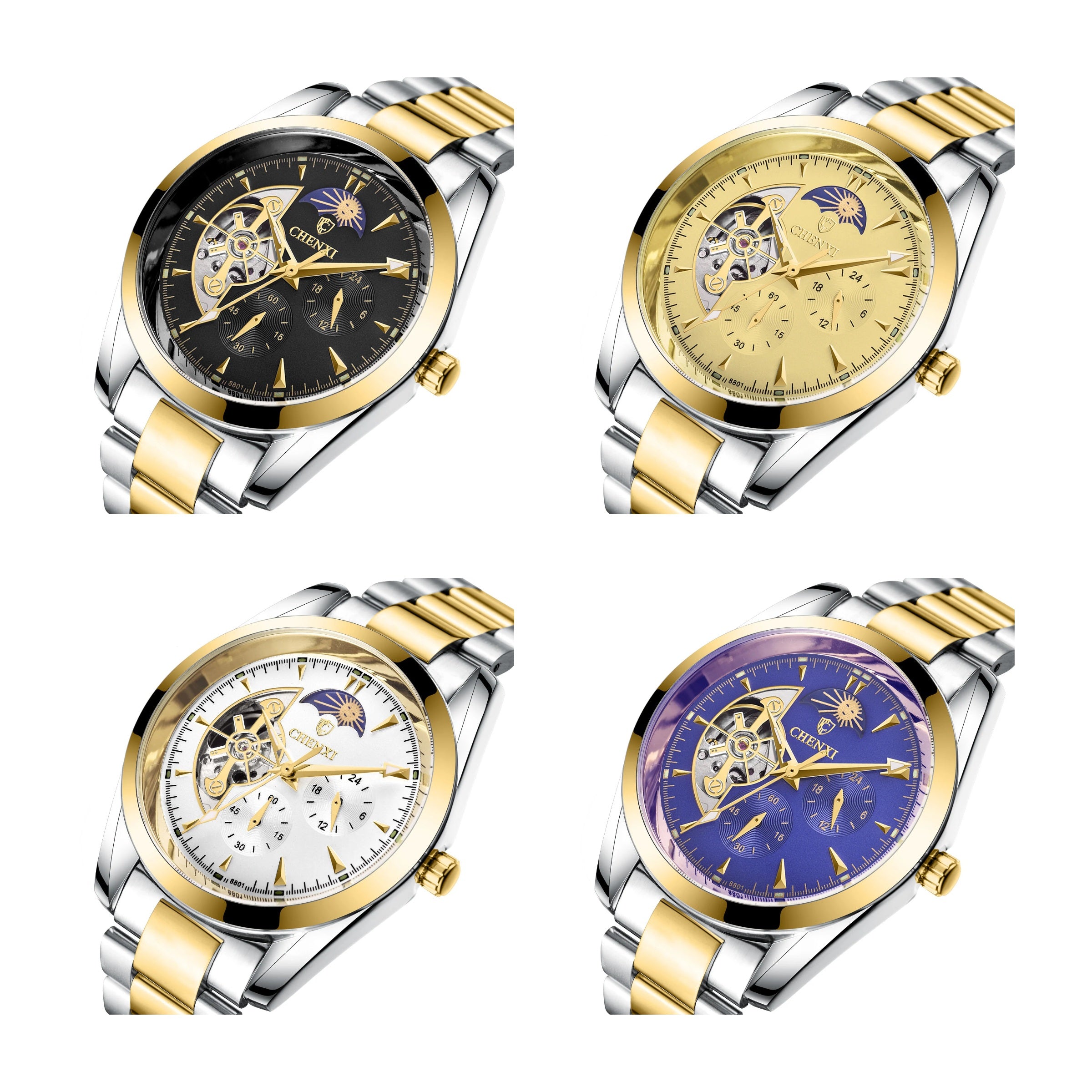 Men's Business Watch – Multi-Dial, Luminous Hands, 30M Water Resistant
