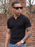 Men's Ice Silk Knit Polo – Breathable, Loose Fit