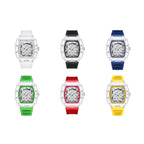 Transparent Skeleton Watch – Men's Quartz, Waterproof, Six Colorways