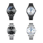 Men's Ultra-Thin Dress Watch – Date Window, Steel Bracelet