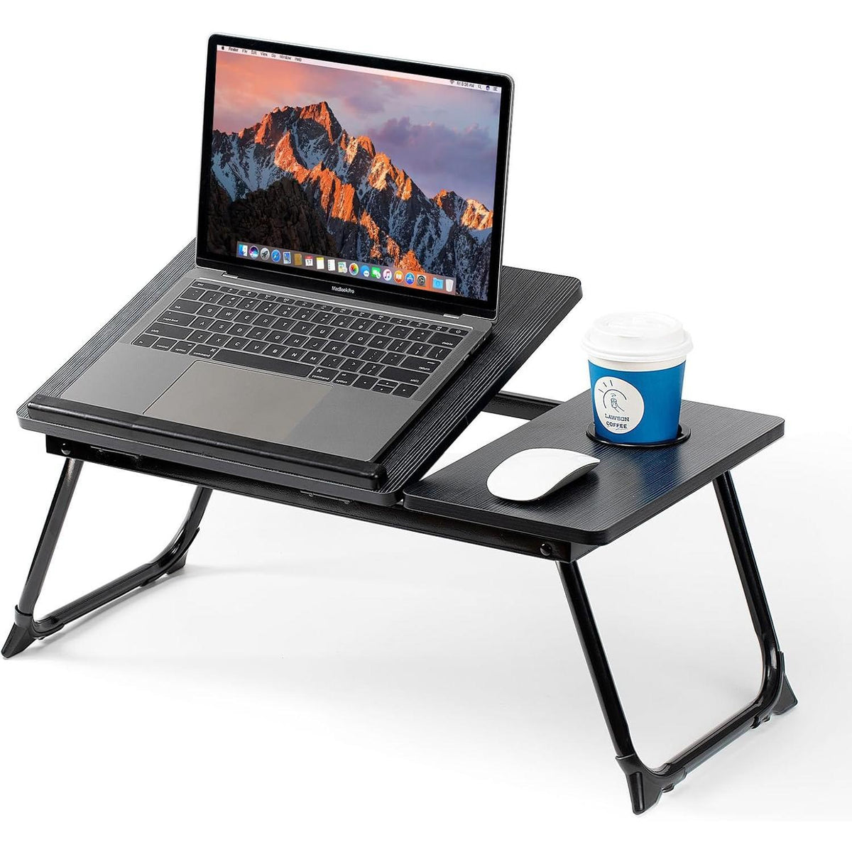 Black folding lap desk