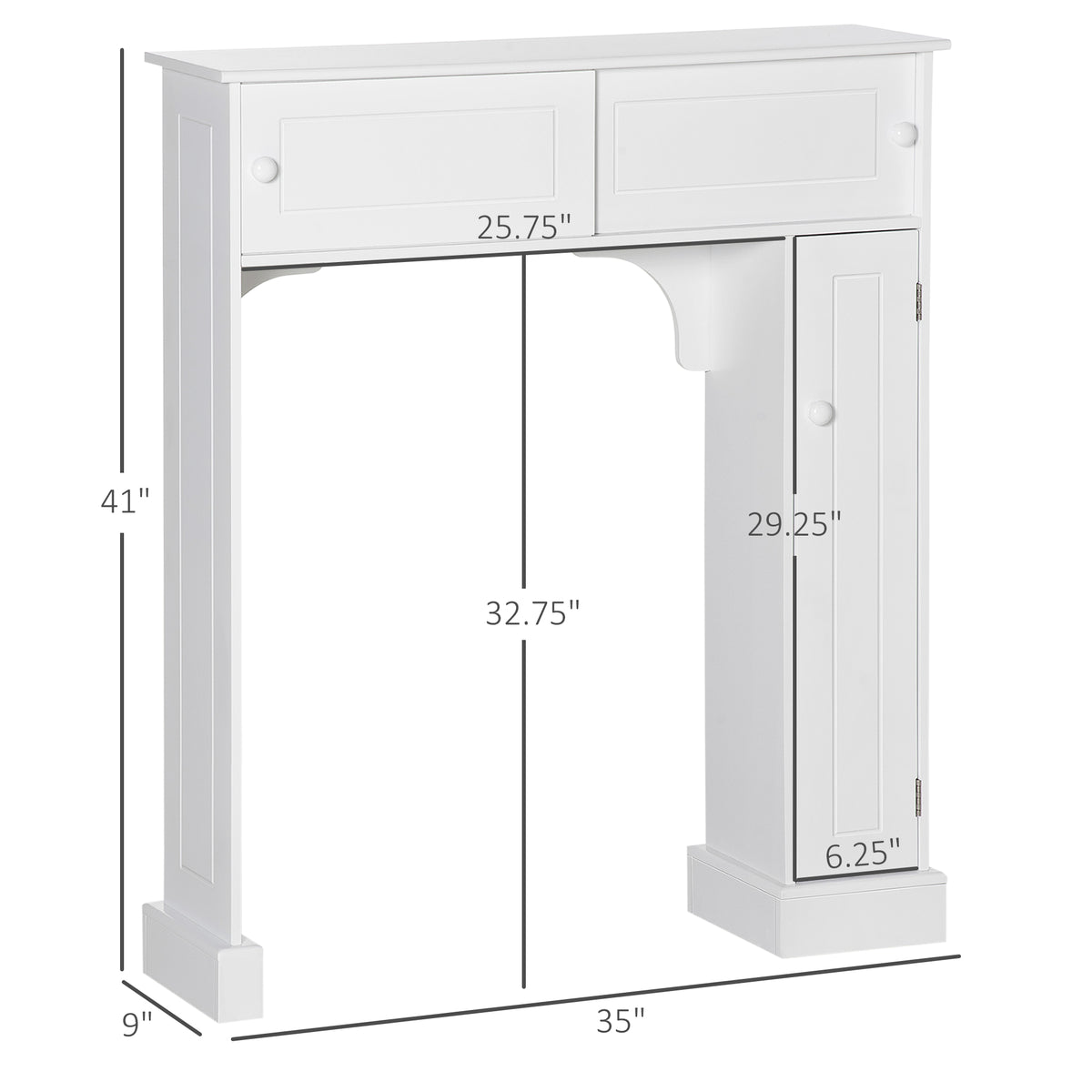 Over-the-toilet bathroom cabinet