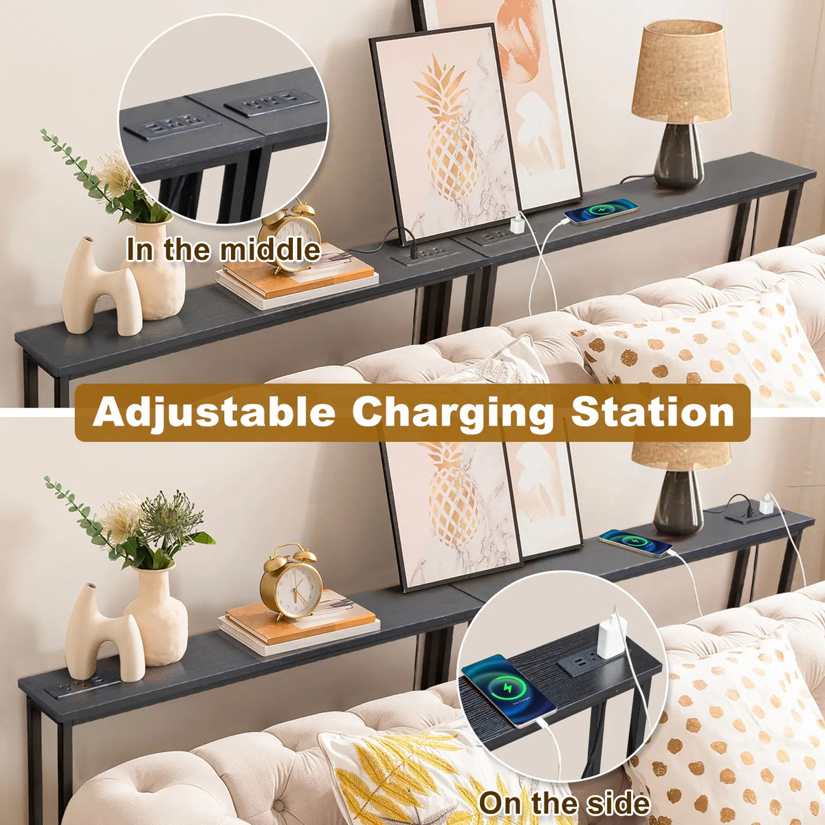 Charging station on the tabletop