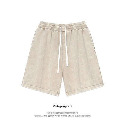 Retro Snowflake Capri Pants For Men And Women - White