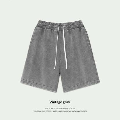 Retro Snowflake Capri Pants For Men And Women - Gray