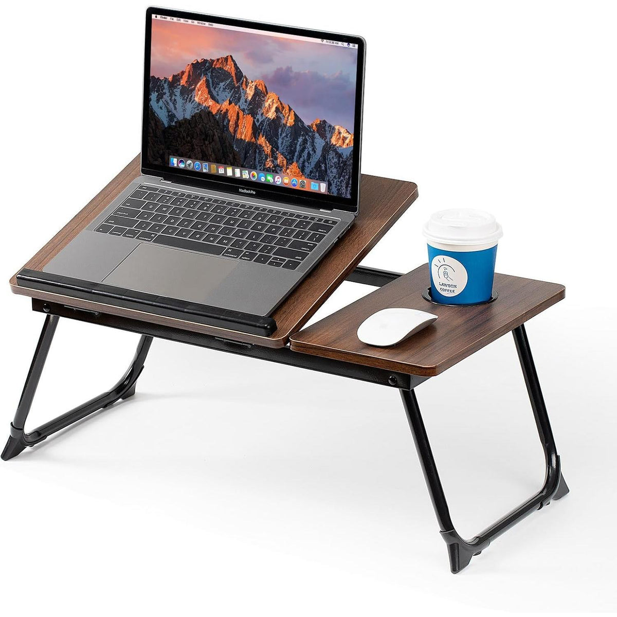 Brown folding lap desk