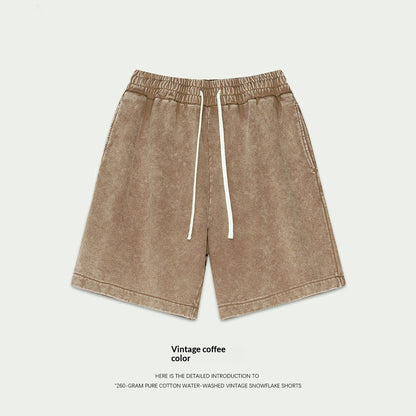 Retro Snowflake Capri Pants For Men And Women - Apricot