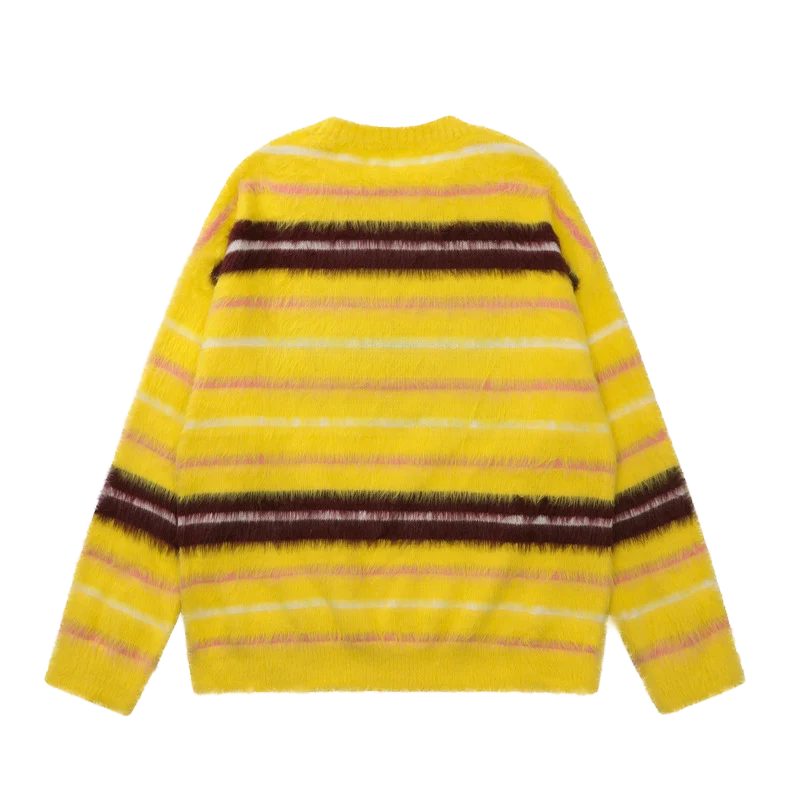 Type Geesas Striped Fuzzy Sweater